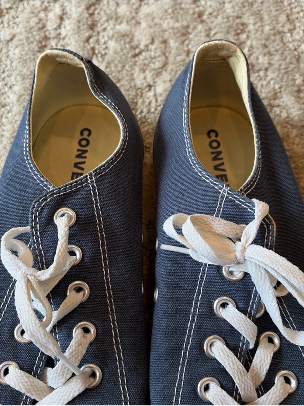 CONVERSE All Star Denim Blue/White Low Top Men’s Size 12 Sneakers - Picture 7 of 10